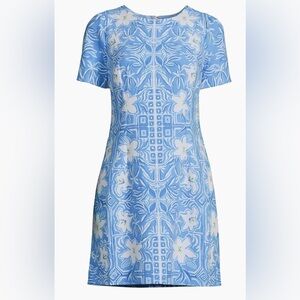 LILLY PULITZER Dixey Shift Dress Lunar Blue My Flutter Preppy Size 0 Coastal